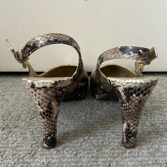 Tahari Python Print Slingback Heels - Picture 4 of 5
